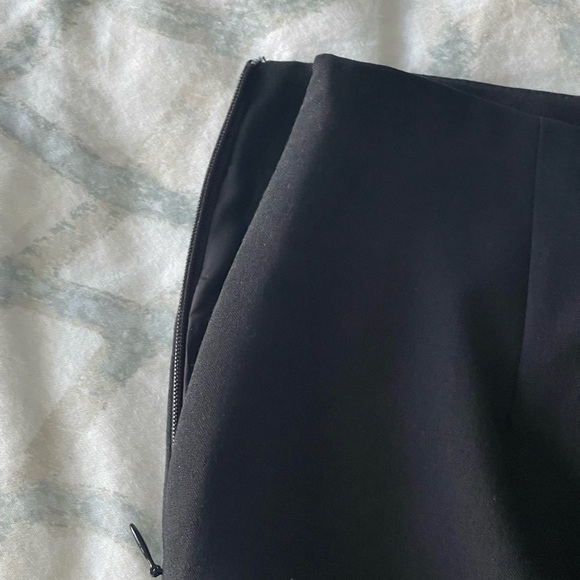 PINK TARTAN Canada Black Wool Polyester Blend Ruffle Edge Bow Hourglass Pencil 4 - Picture 7 of 7